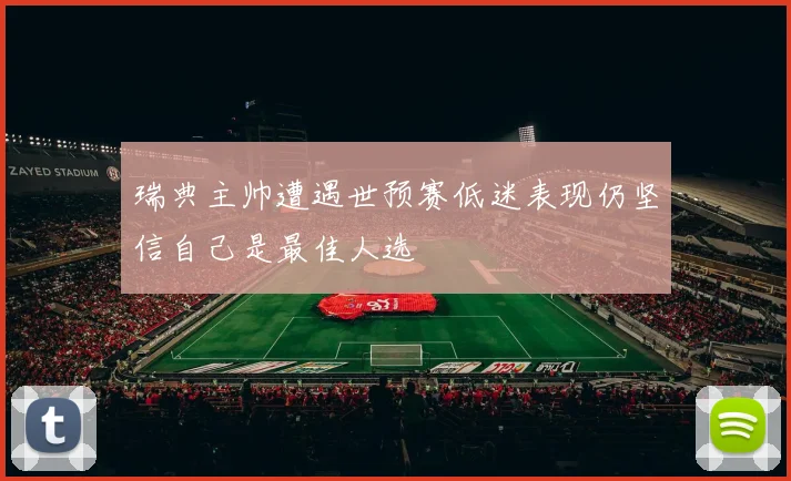 瑞典主帅遭遇世预赛低迷表现仍坚信自己是最佳人选